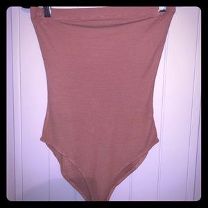 NWOT Strapless Pink Bodysuit